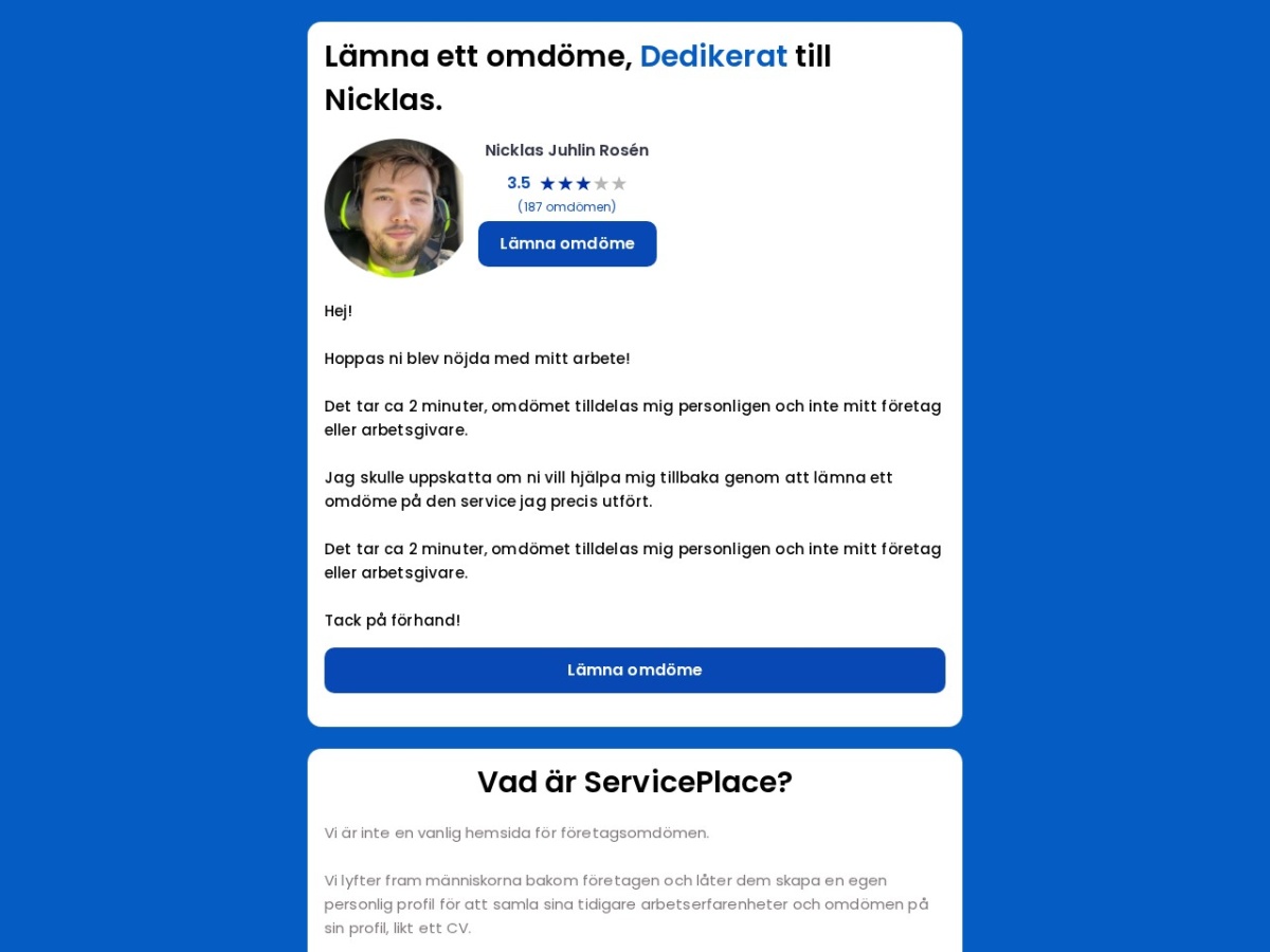 Screenshot preview for ServicePlace Screenshot preview for ServicePlace