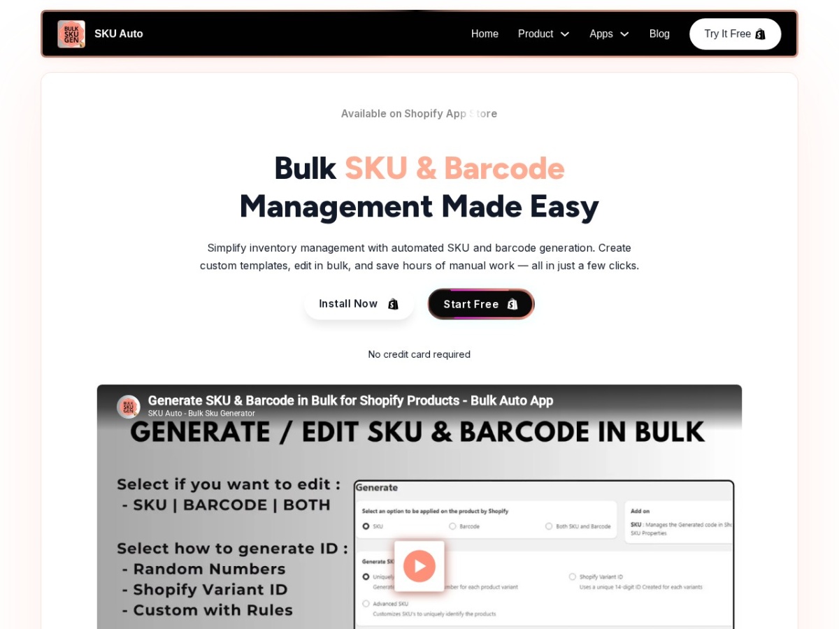 Screenshot preview for SKU Auto Screenshot preview for SKU Auto
