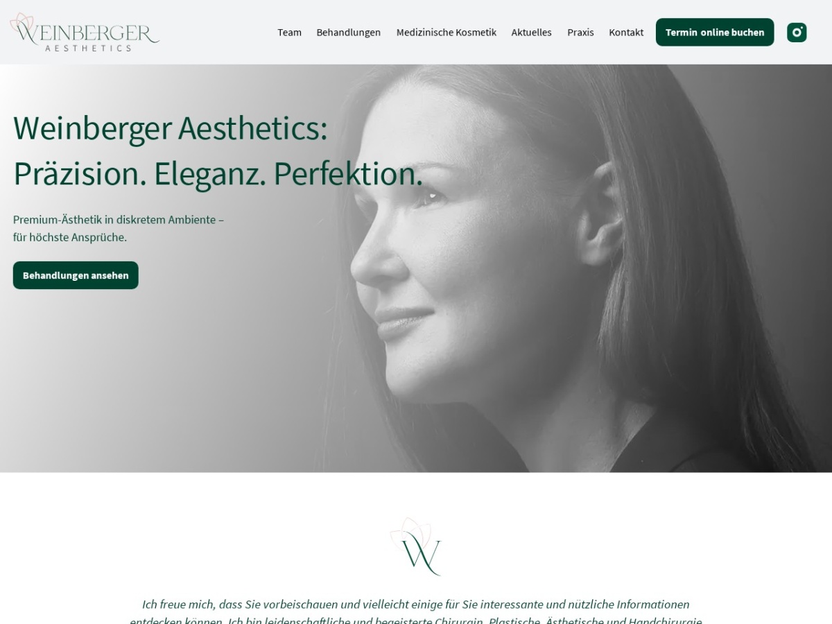 Screenshot preview for Weinberger Aesthetics Screenshot preview for Weinberger Aesthetics